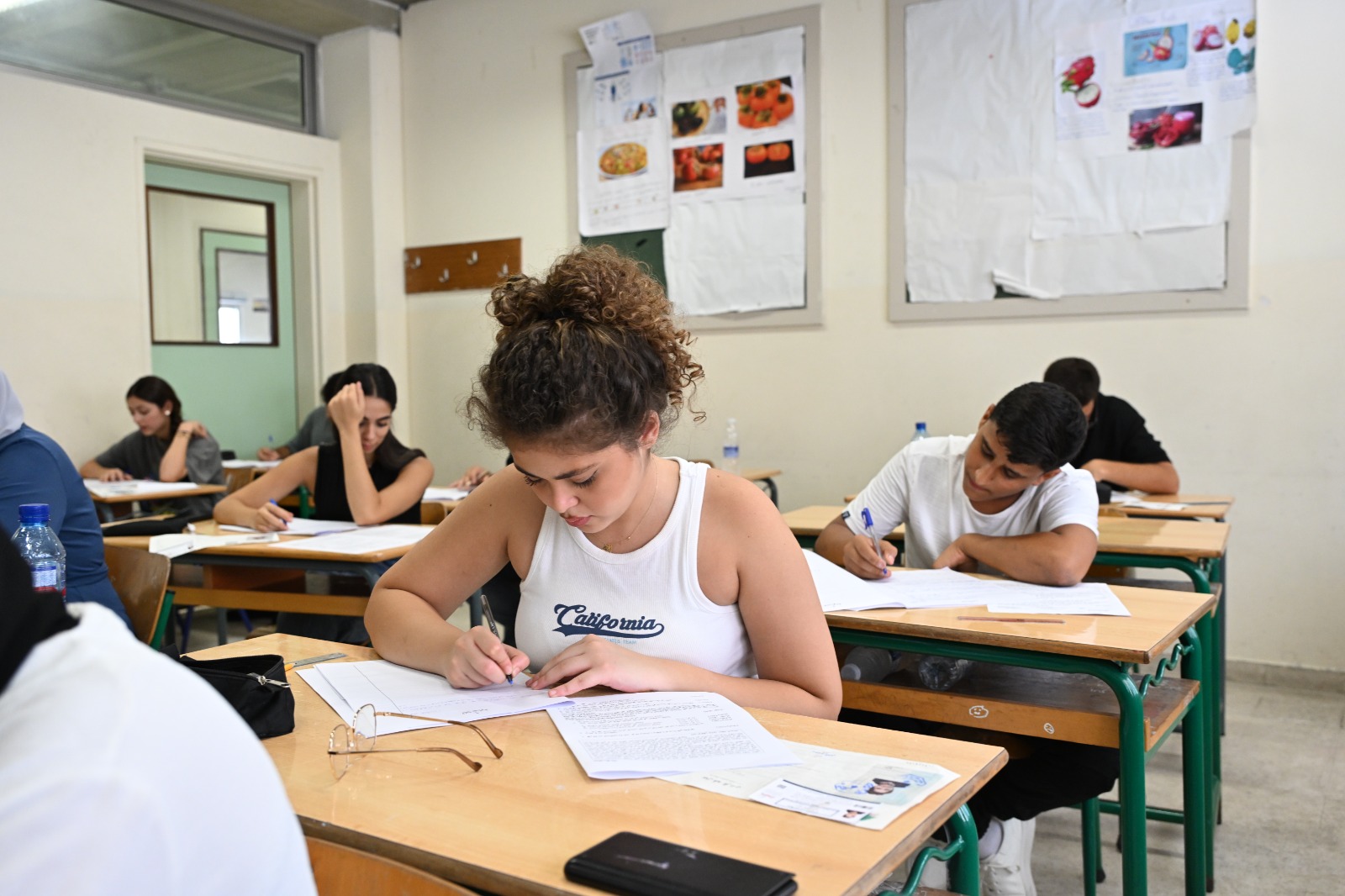 طلاب في ثانوية شكيب أرسلان في فردان (حسام شبارو).