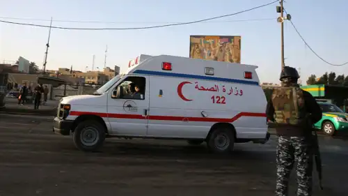 سيارة إسعاف تقل جثة همسة جاسم (مواقع)