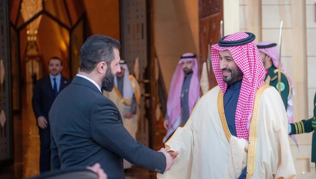 التعاون الثنائي والتطوّرات بين ولي العهد السعودي والشرع