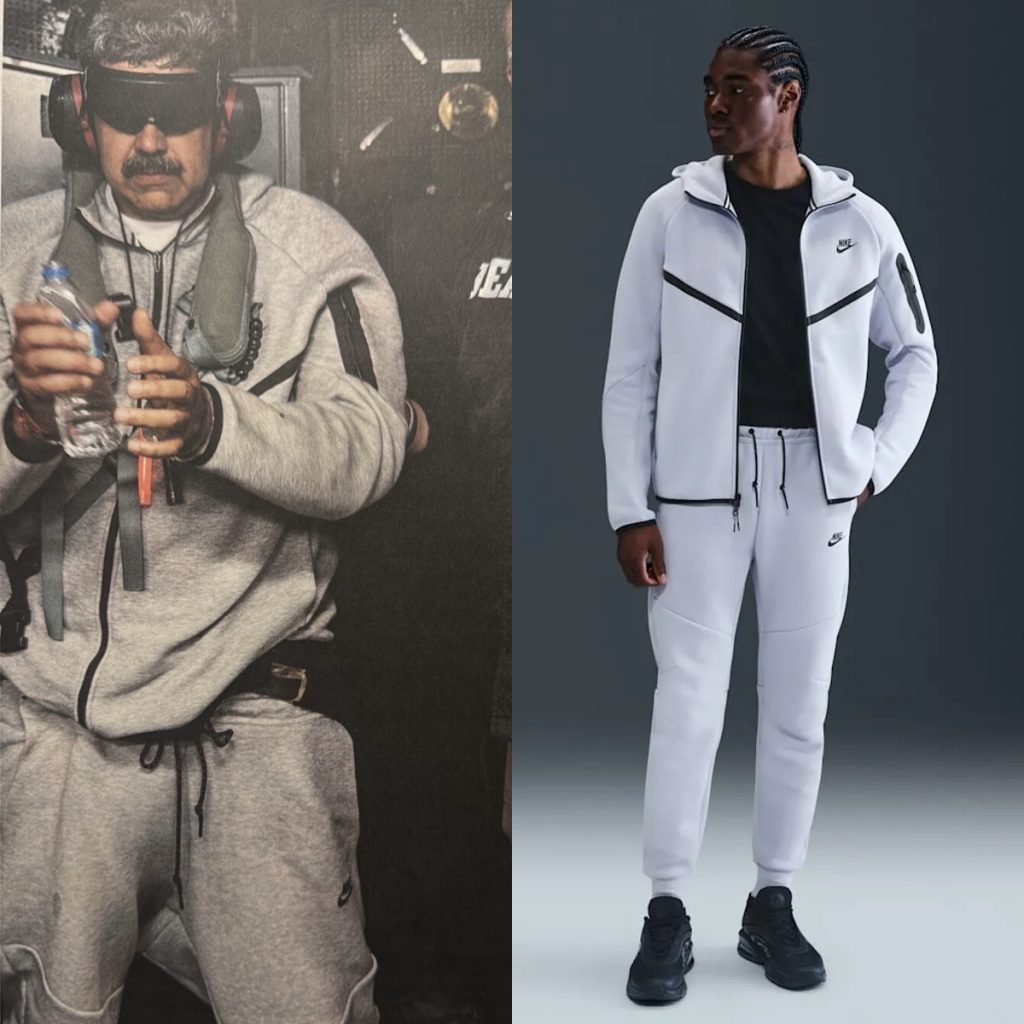 ملابس نيكولاس مادورو من علامة نايكي تشعل محركات البحث بعد اعتقاله (انترنت)