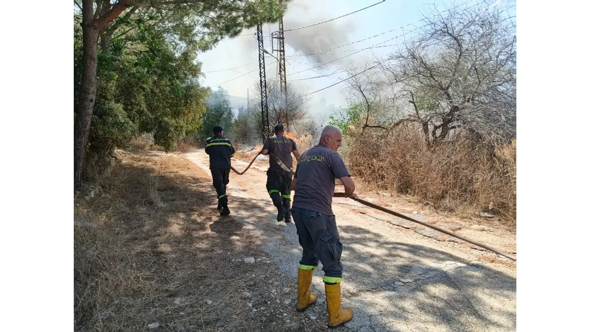 إخماد حريق في النبطية (الوكالة الوطنية).