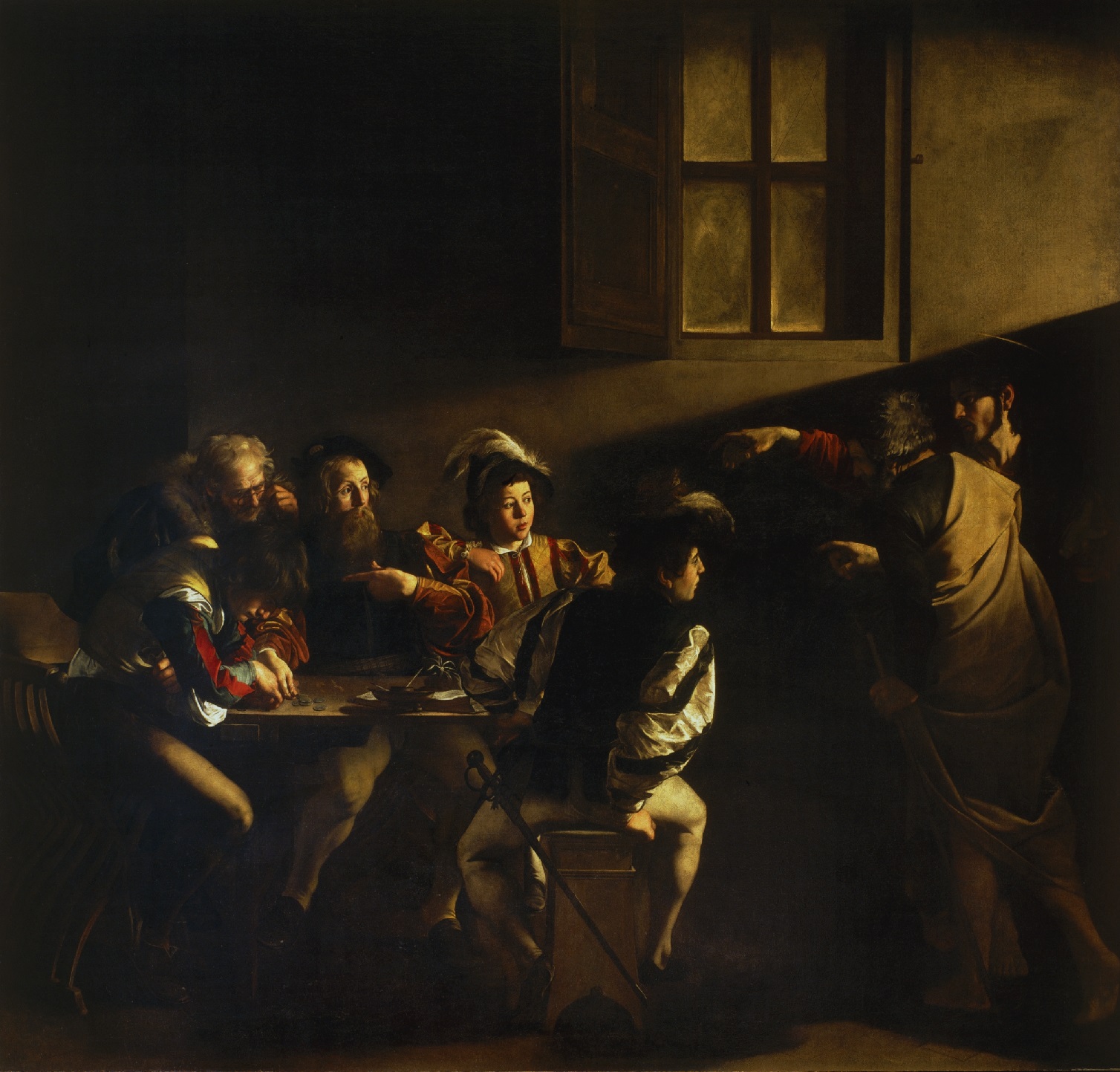 'دعوة القديس متى' لكارافاجيو. (ملكية عامة)