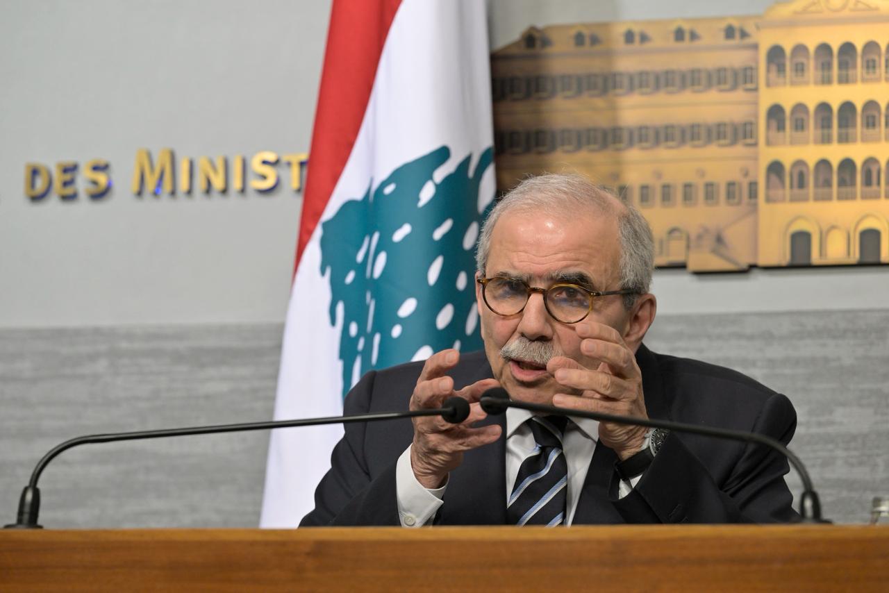 رئيس الحكومة اللبنانية نواف سلام من السراي الحكومي (نبيل اسماعيل)