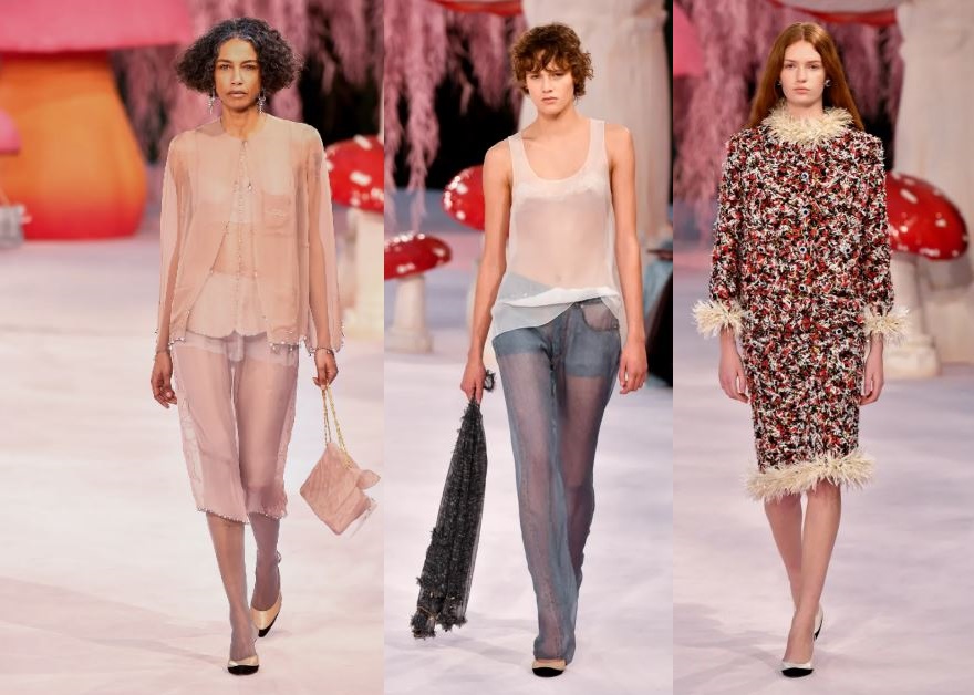 عارضات شانيل بتسريحات شعر عفوية للأزياء الراقية لربيع وصيف 2026 (انستغرام)