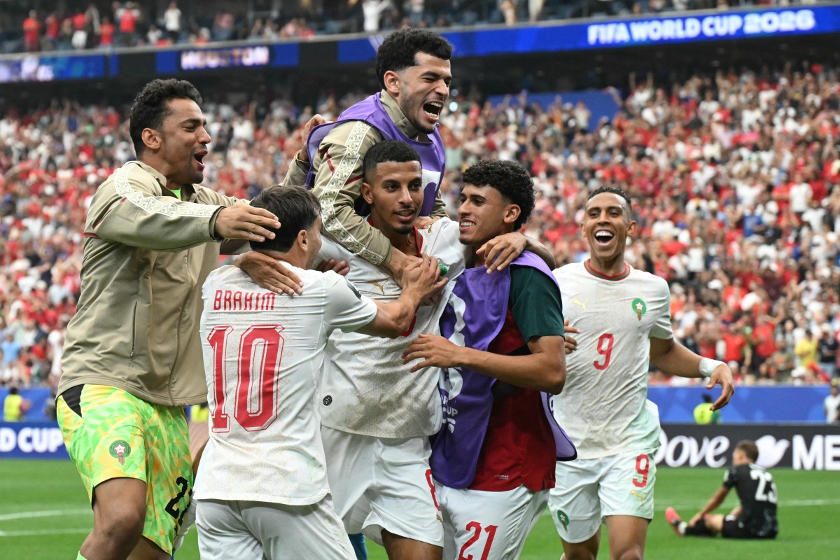 لاعبو المغرب. (أ ف ب)