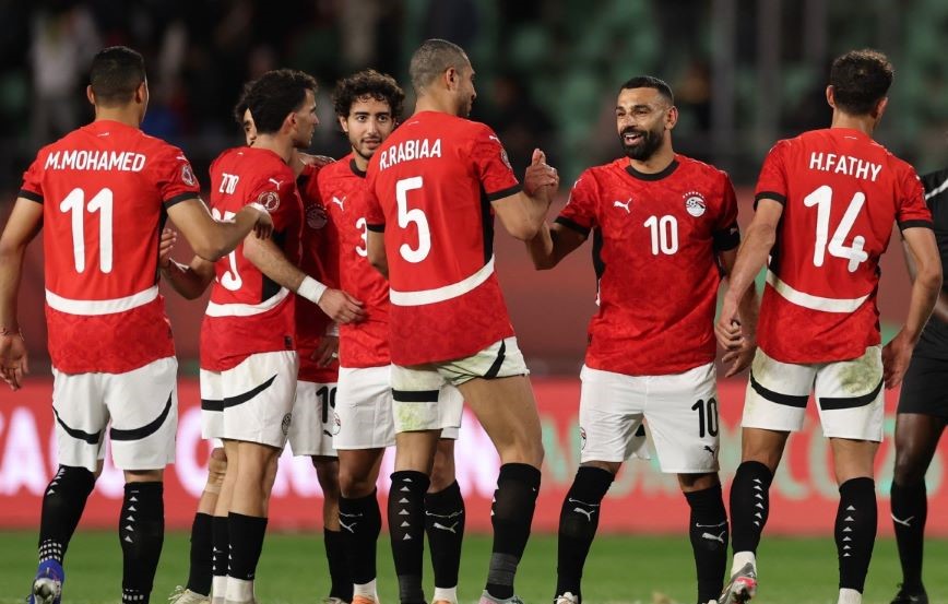 لاعبو مصر. (أ ف ب)