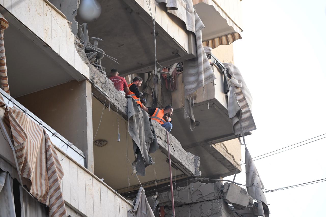 الشقة المستهدفة في الضاحية الجنوبية لبيروت (نبيل اسماعيل).