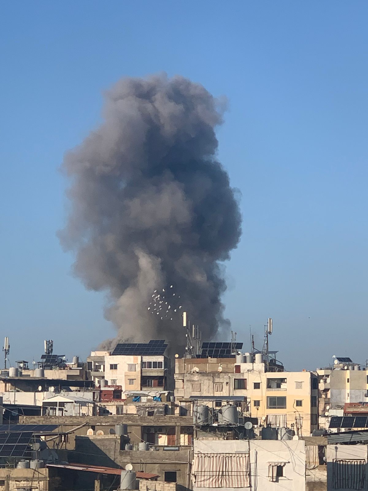 Airstrike on the southern suburbs of Beirut (X).