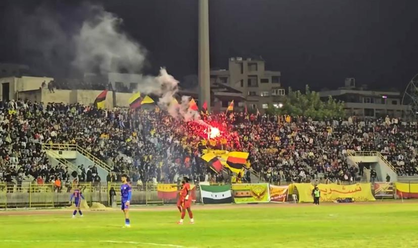 من إحدى مباريات الدوري السوري لموسم 2025-2026.