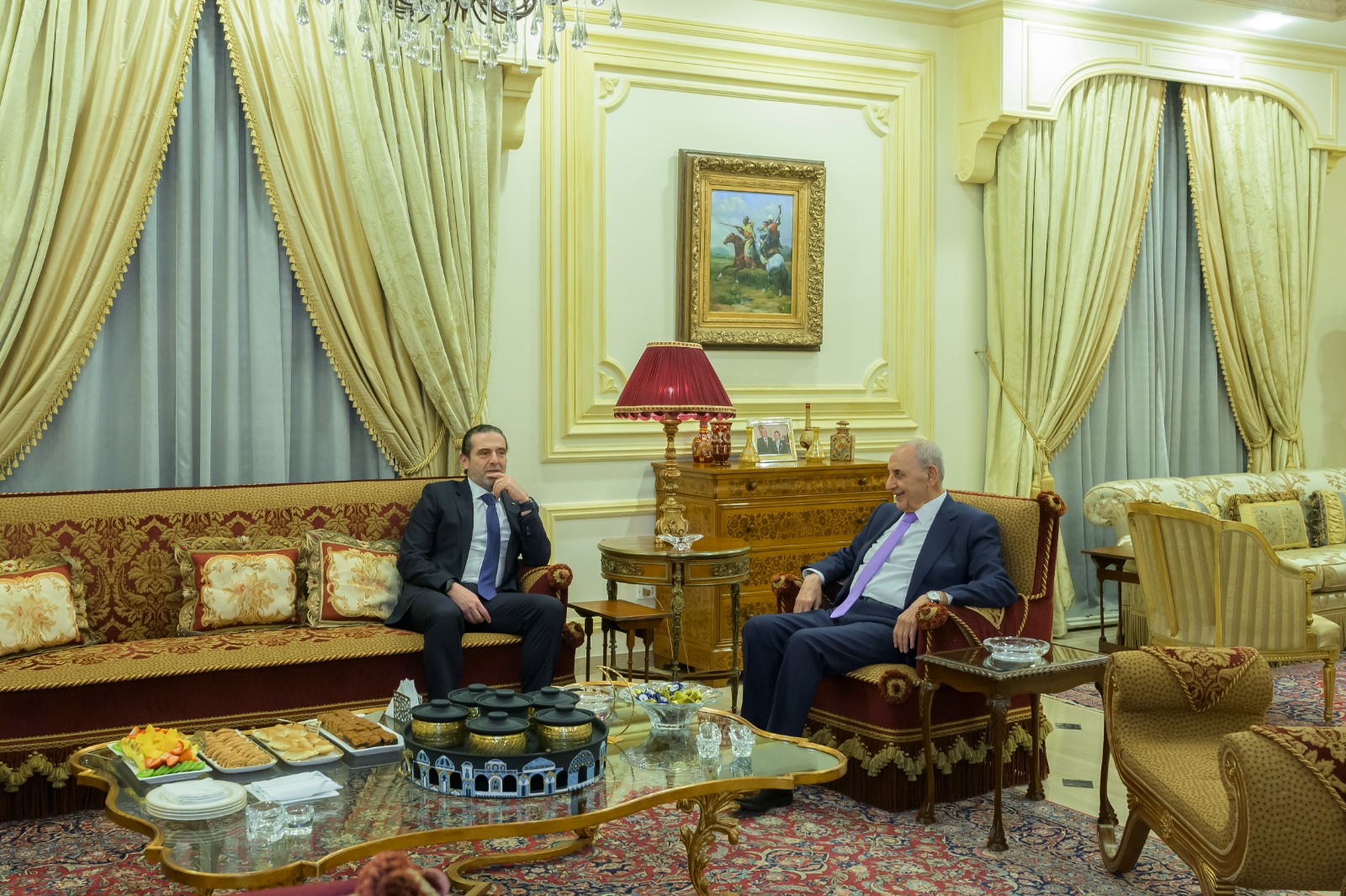 بري والحريري في عين التينة (نبيل اسماعيل)