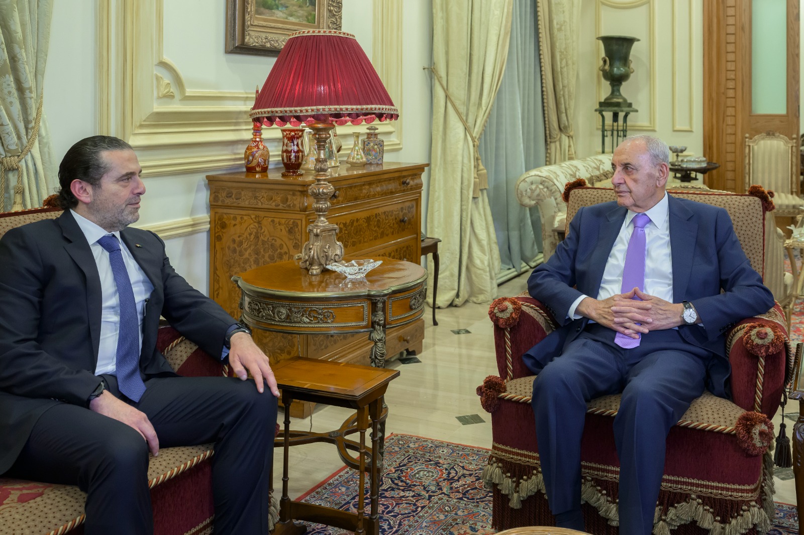 بري والحريري في عين التينة (نبيل اسماعيل)