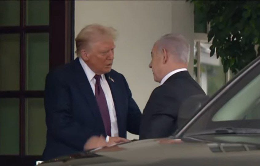 ترامب ونتنياهو. (أ ف ب)