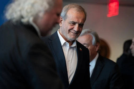 Iranian President Masoud Pezeshkian. (AP)