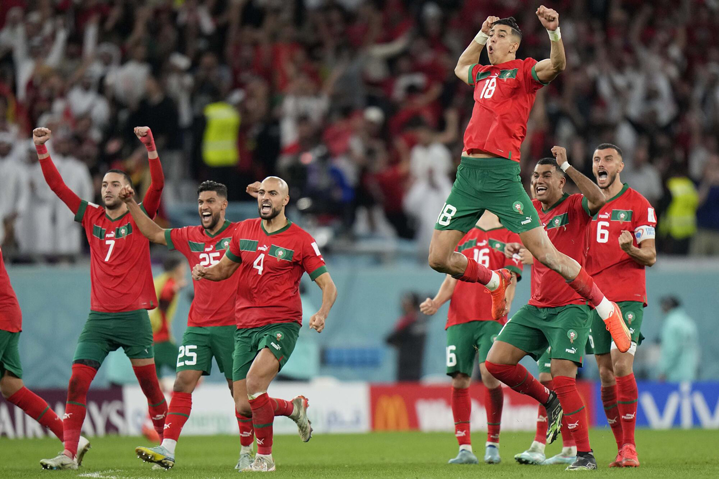 لاعبو منتخب المغرب. (وكالات)