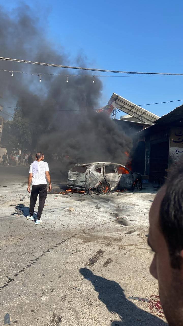 مكان الاستهداف في العيرونية (إكس).