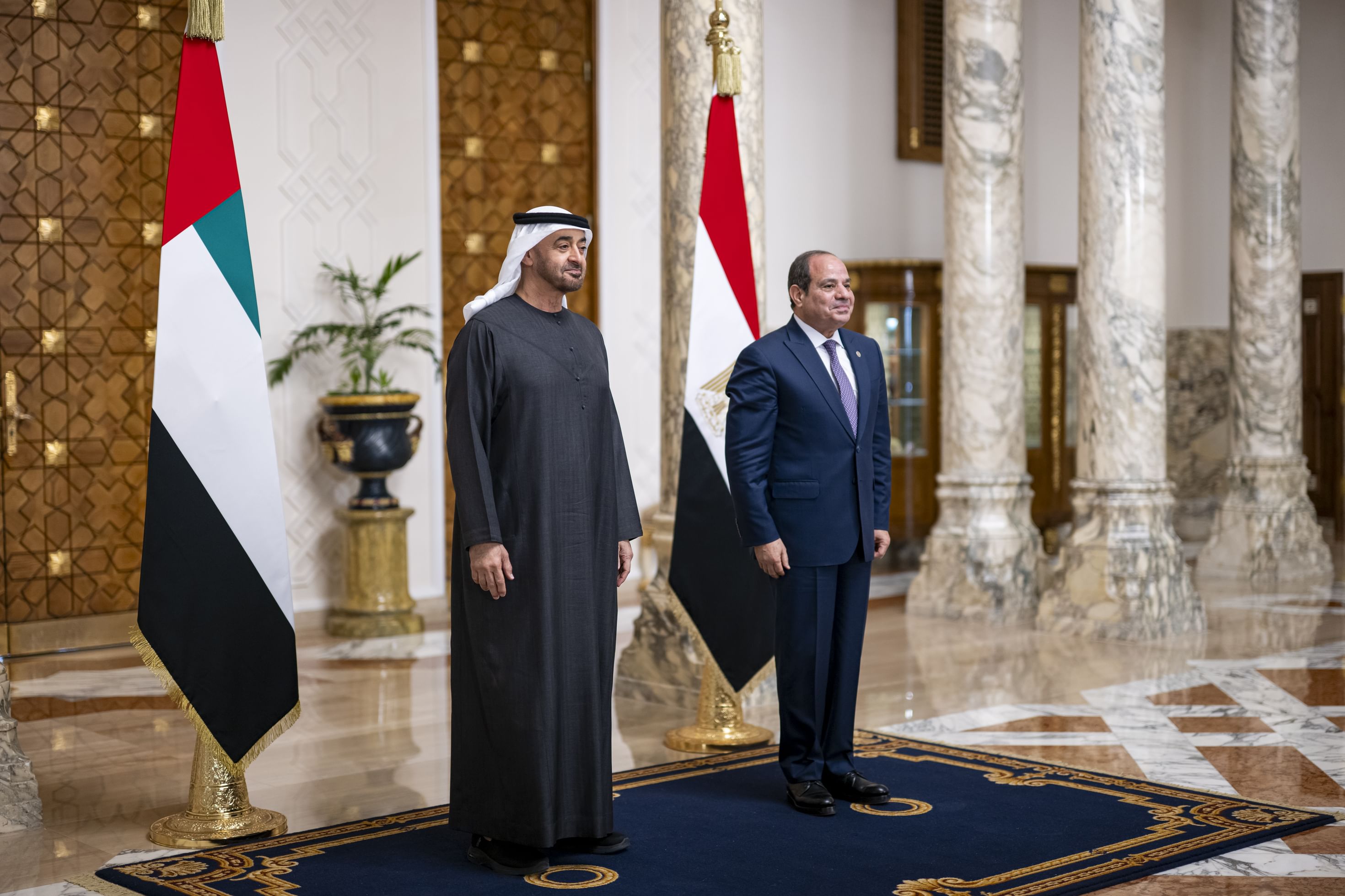 عبد الفتاح السيسي ومحمد بن زايد (وام).