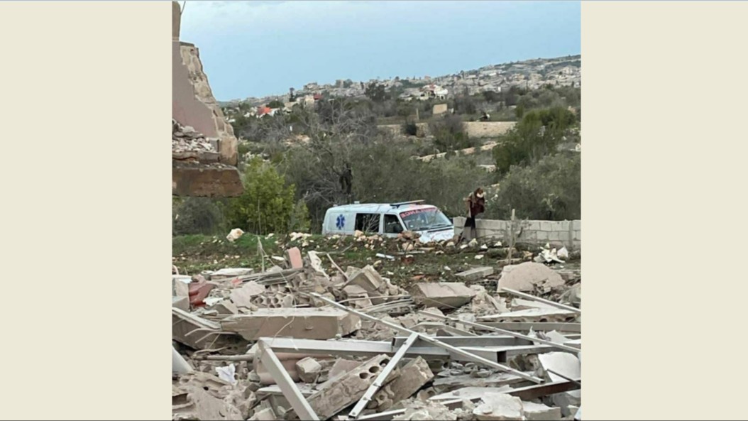 المنزل بعد تفجيره (الوكالة الوطنية للإعلام).