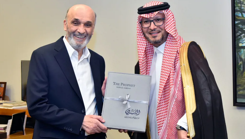 سمير جعجع يبحث مع وليد البخاري المستجدات السياسية