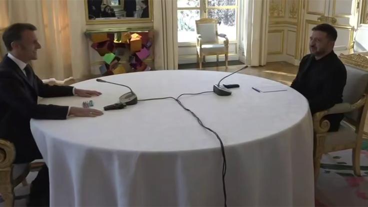 زيلينسكي يلتقي ماكرون (مواقع)