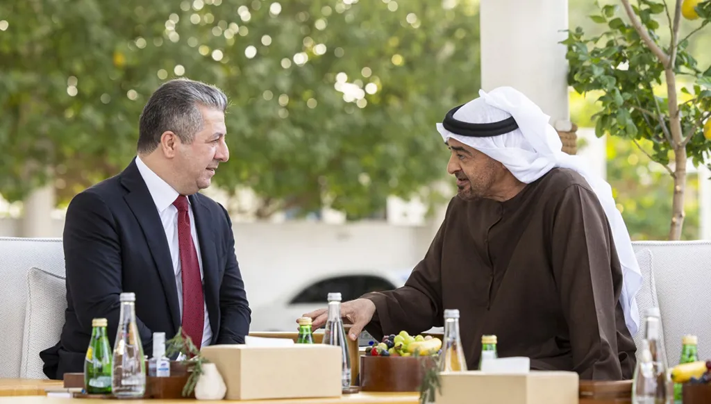 بن زايد بحث مع بارزاني في سبل توسيع آفاق التعاون