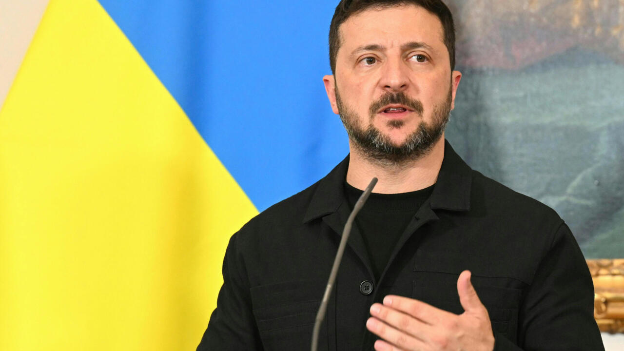 الرئيس الأوكراني فولوديمير زيلينسكي. (أ ف ب)