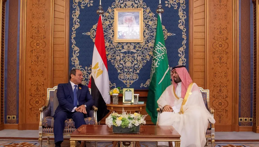 ولي العهد السعودي يغادر إلى مصر في زيارة عمل