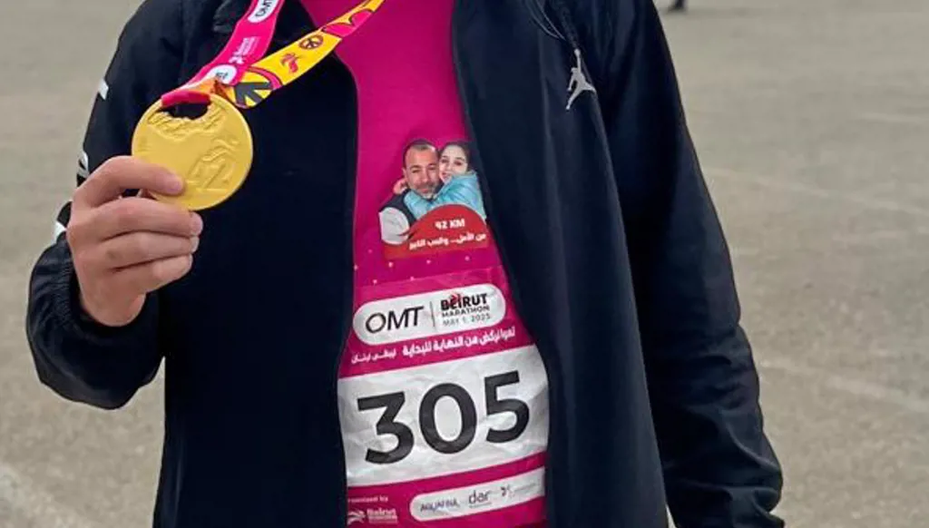 Marathon de Beyrouth à la fin des 42 km