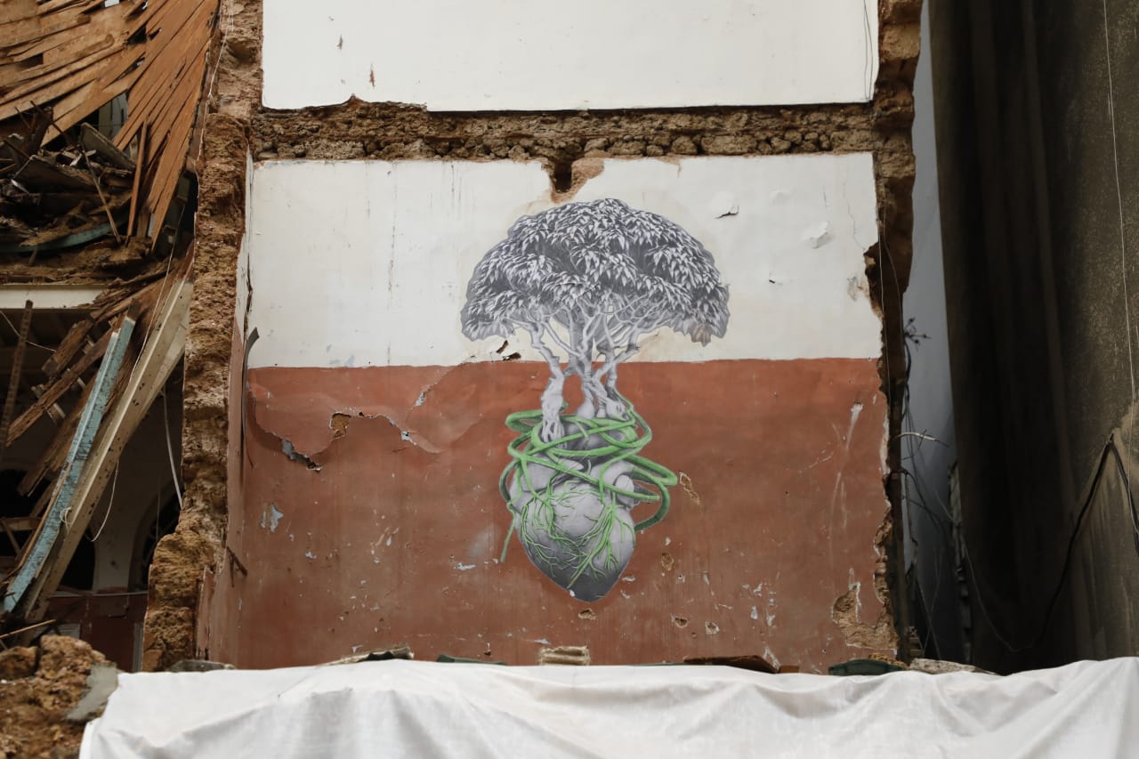 صورة لمنزل يتمتع بقيمة معمارية قديمة تضرر بشكل كبير في انفجار بيروت (النهار - مارك فياض)