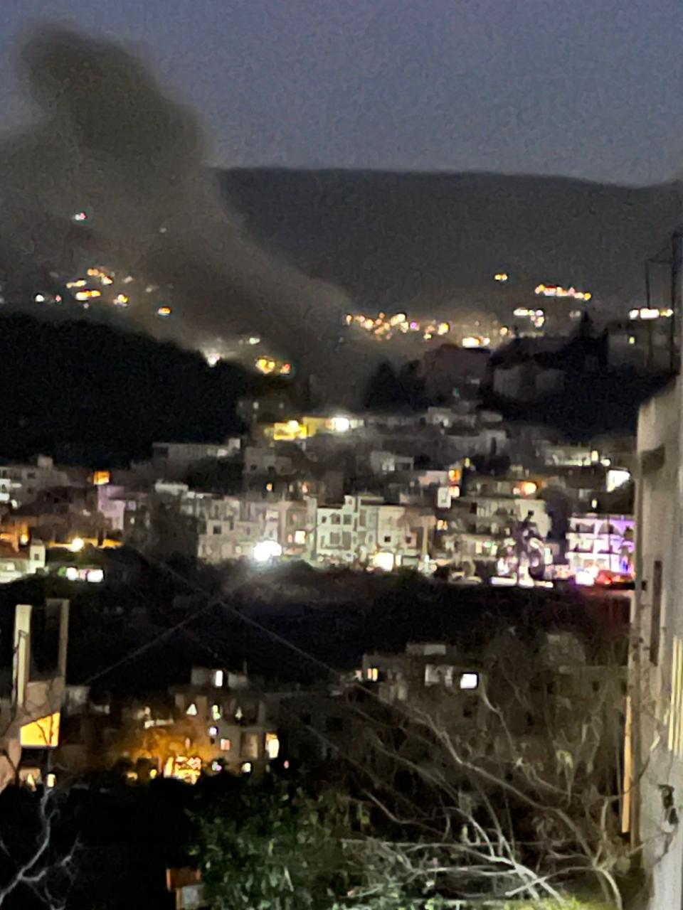 غارة على كفرحتى جنوبي لبنان (متداول).