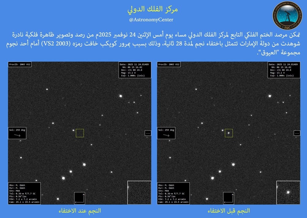 توثيق ظاهرة فلكية نادرة في سماء الإمارات (أكس)‏
