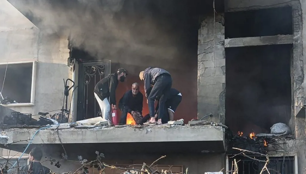 بالفيديو- استهداف شقة سكنية في منطقة برالياس البقاعية