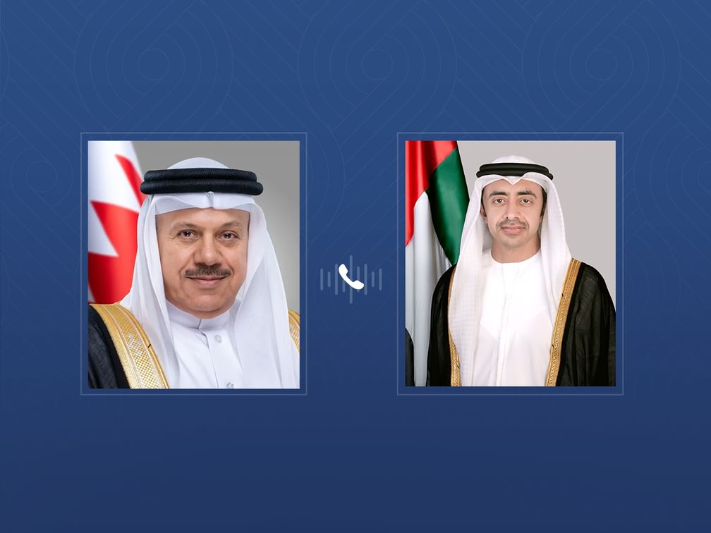 وزير الخارجية الإماراتي ونظيره البحريني (وام)