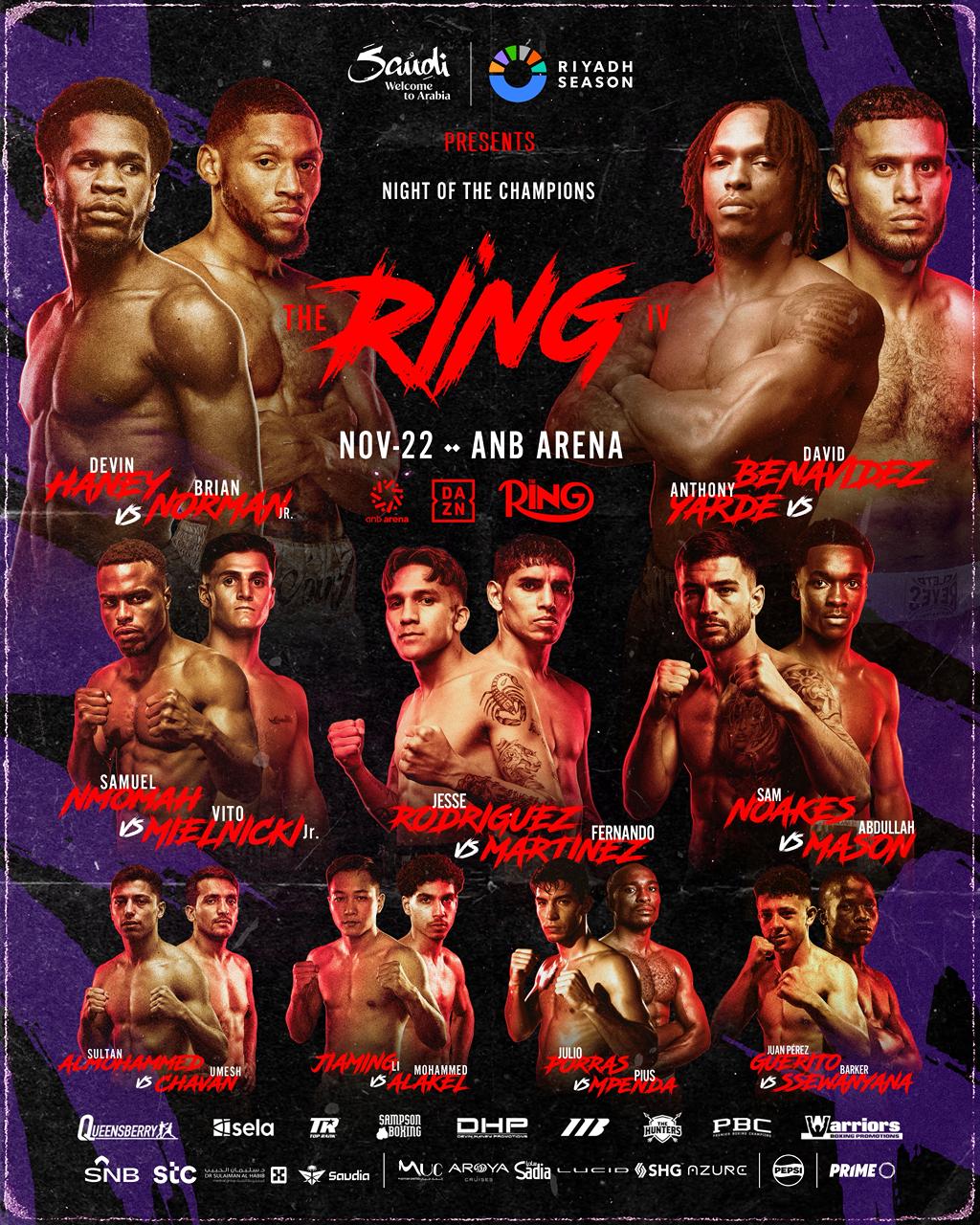 الرياض على موعد مع نزالات The Ring IV. (وكالات)
