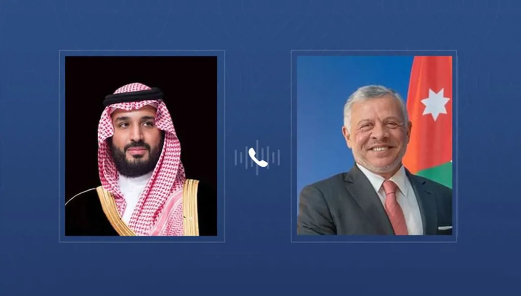 ولي العهد السعودي وملك الأردن يبحثان هاتفياً تطورات المنطقة وسبل تعزيز الأمن