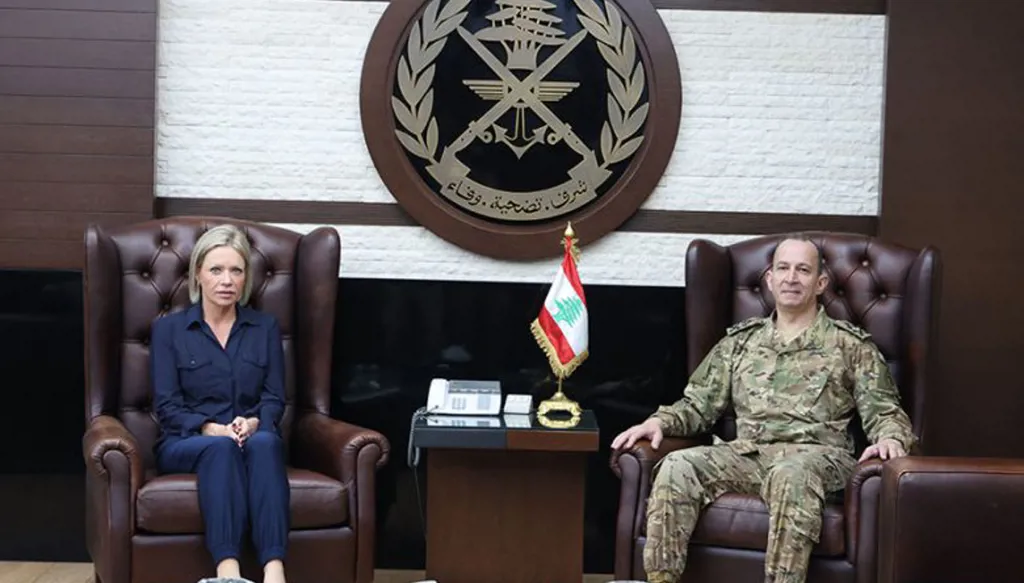 لقاء جمع  قائد الجيش اللبناني وبلاسخارت