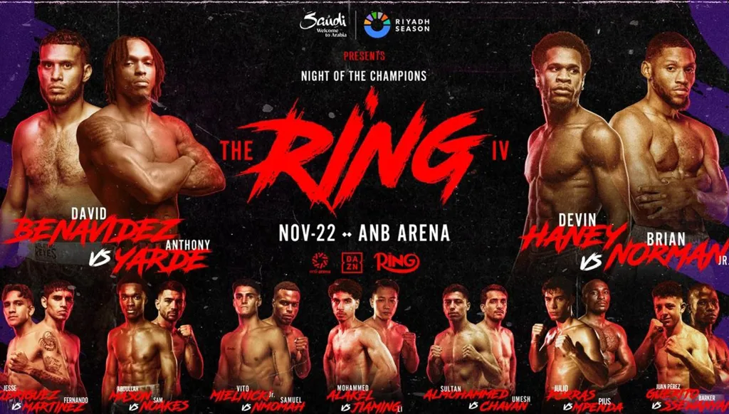 الرياض على موعد مع نزالات The Ring IV بمشاركة نخبة من نجوم الملاكمة