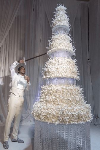 كيك زفاف غوتشي مان وكييشا كاوور (انترنت)