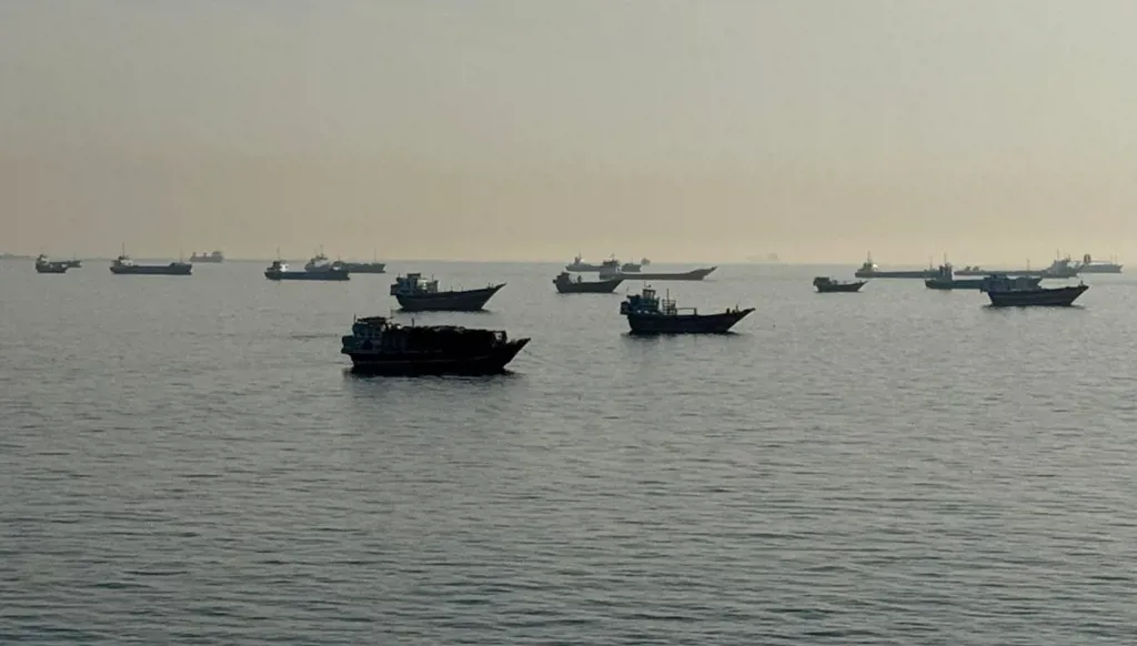 Ships in the Strait of Hormuz. (AFP)