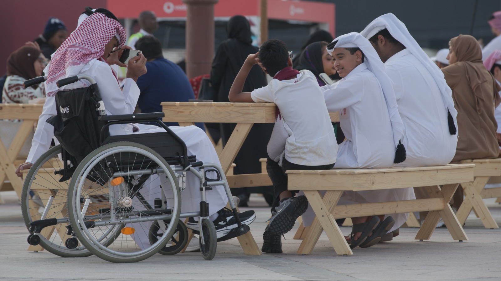 أحد المشجعين في كأس العرب.