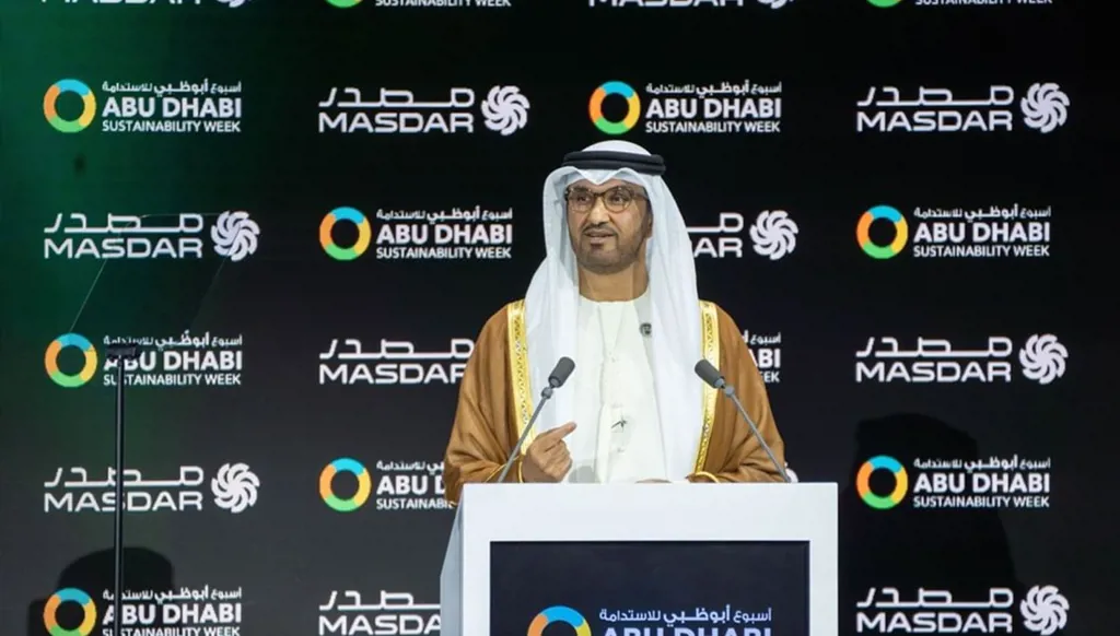 UAE Minister of Industry and Advanced Technology Sultan Al Jaber opens ADSW 2026