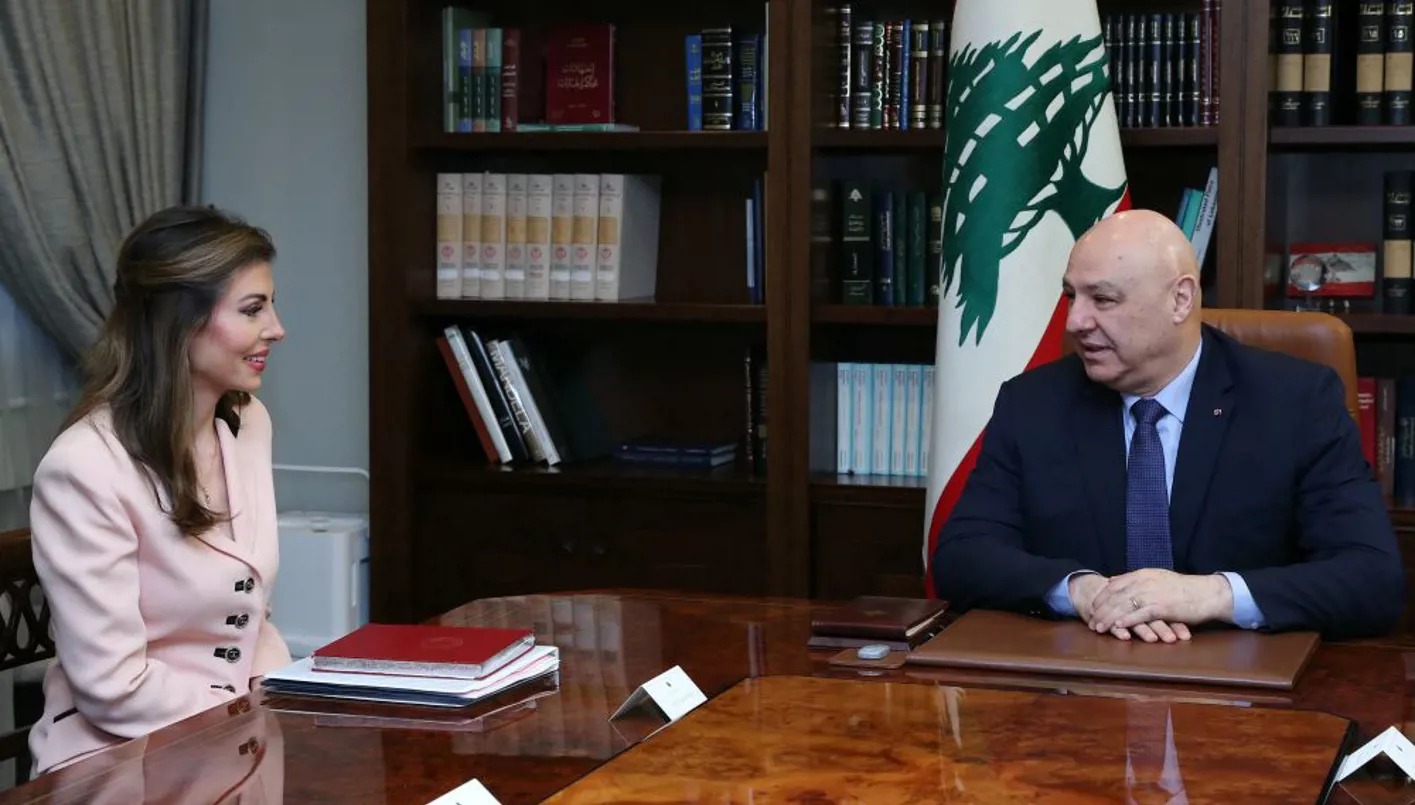 لقاء أورتاغوس والرئيس جوزف عون (صفحة الرئاسة اللبنانية على 