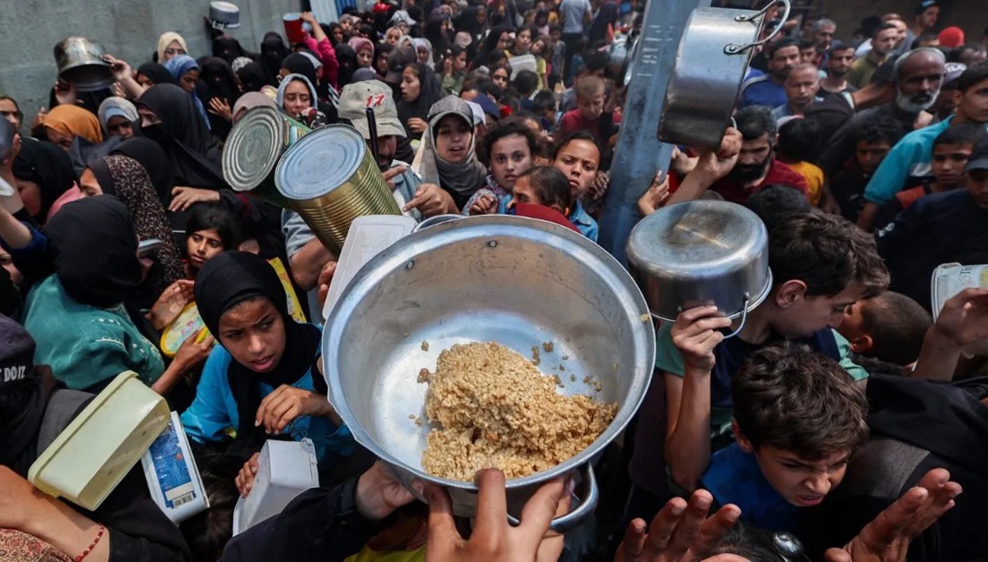 أزمة جوع حادّة في قطاع غزة (أ ف ب).