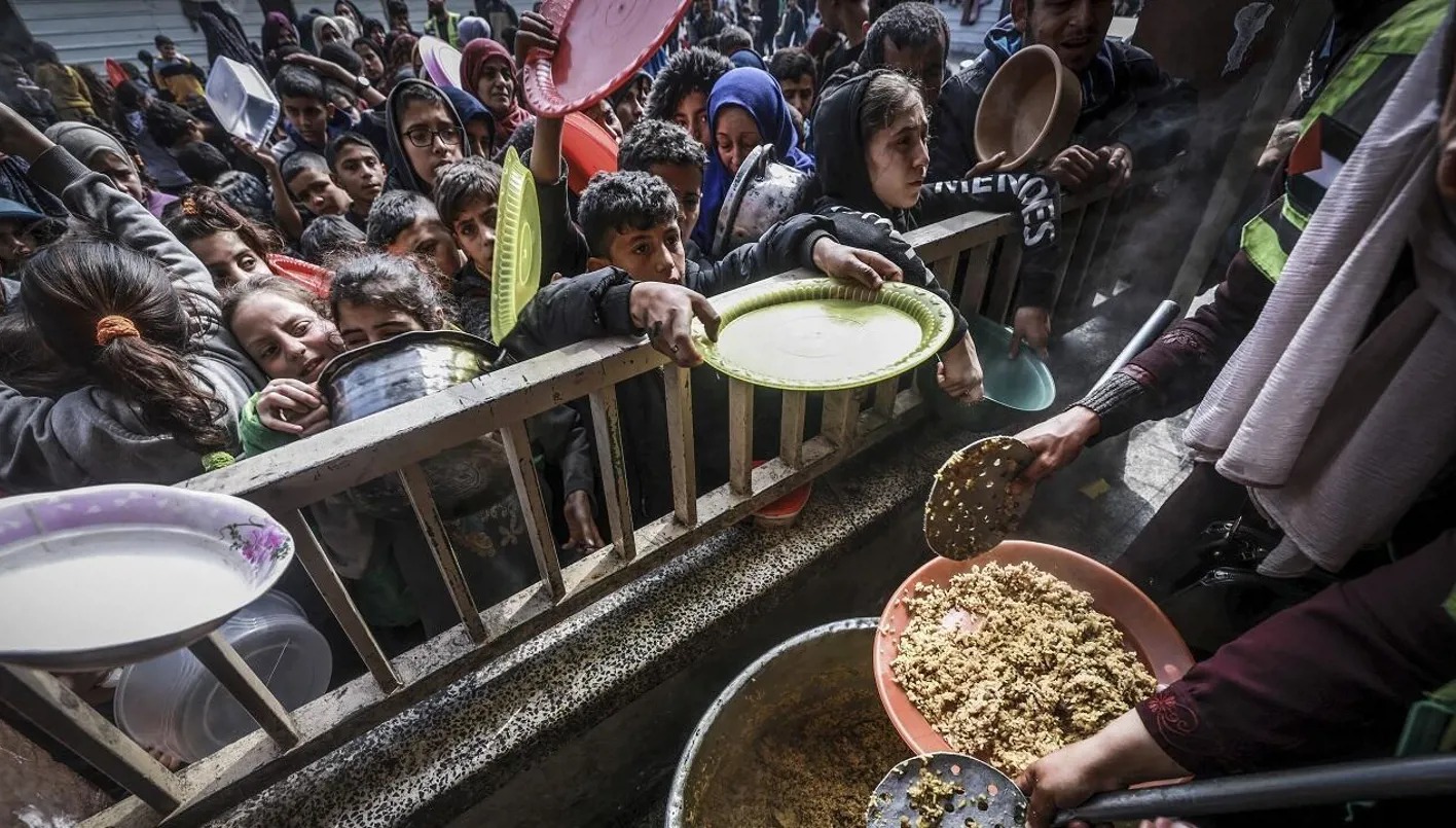 أزمة جوع حادّة في غزة (أ ف ب).