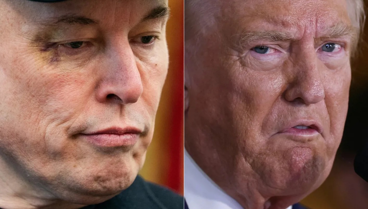 ماسك وترامب (أ ف ب).