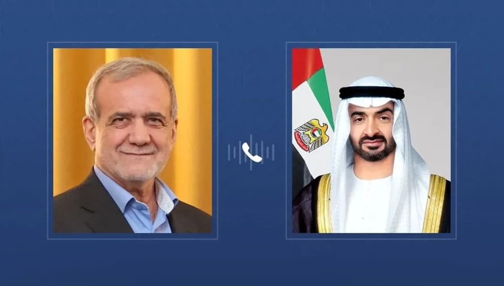 اتصال بين بن زايد وبزشكيان: الاتفاق يُعزّز الاستقرار والأمن والسلام في الشرق الأوسط