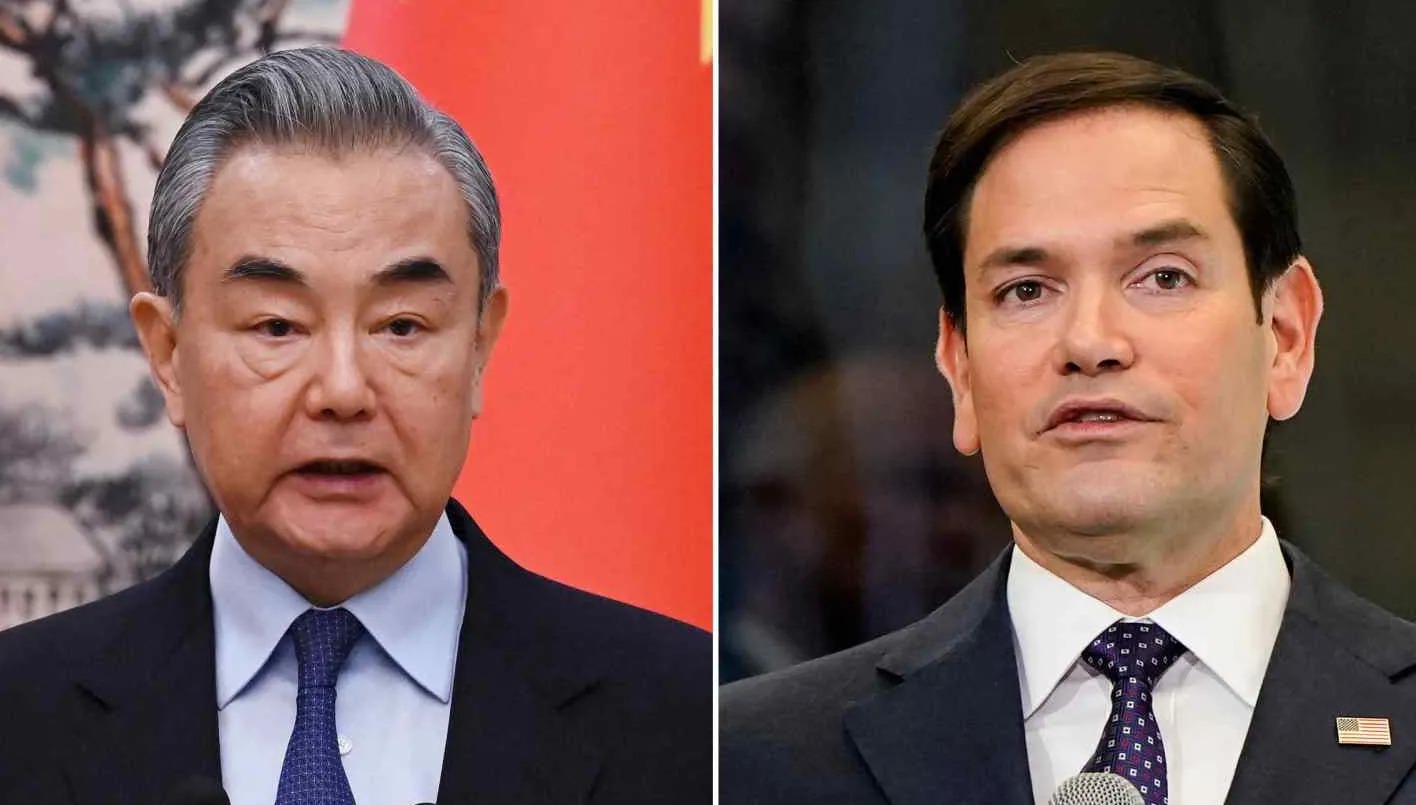 ماركو روبيو ووانغ يي (وكالات).