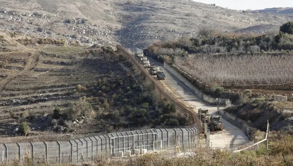 الحدود بين إسرائيل وسوريا (أ ف ب).