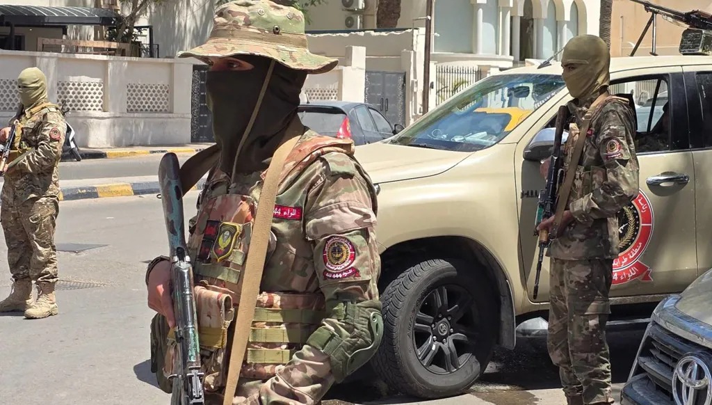 عناصر من اللواء 444 التابع للدبيبة. (وكالات)