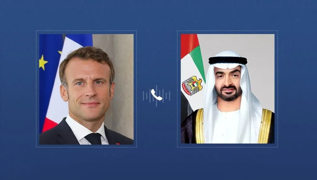 اتصال بين بن زايد وماكرون: الاعتداء الإسرائيلي يُشكّل انتهاكاً لسيادة قطر