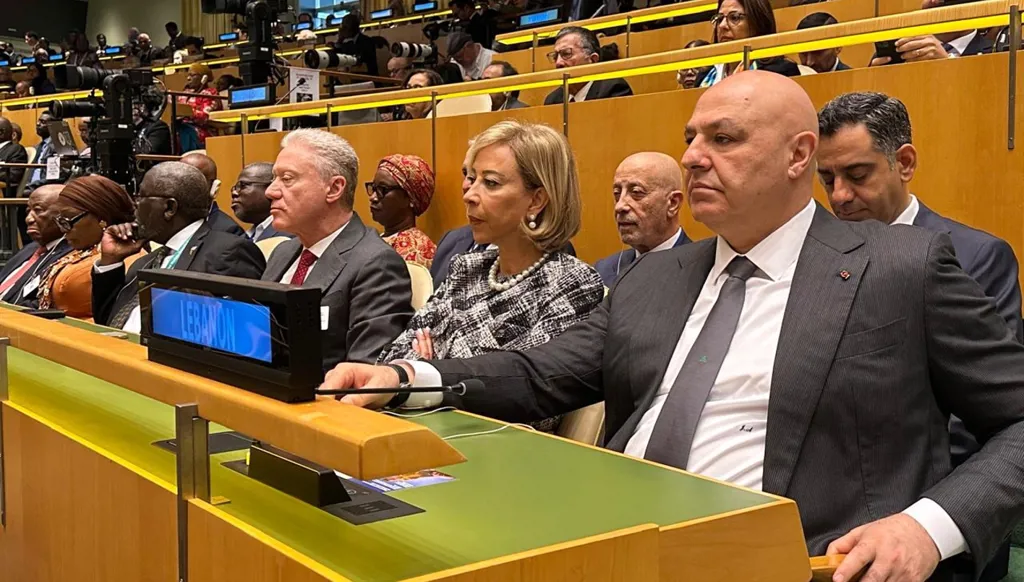الرئاسة اللبنانية: عون وعقيلته حضرا الجلسة الافتتاحية للجمعية العامة للأمم المتحدة والتقيا غوتيريس ورؤساء سوريا والعراق وبولندا وولي العهد الكويتي وآخرين